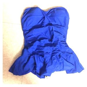 Royal Blue One Piece Bathing Suit (Size: )